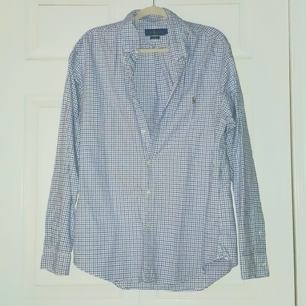Ralph Lauren Slim Fit, XL, White, Blue, Black